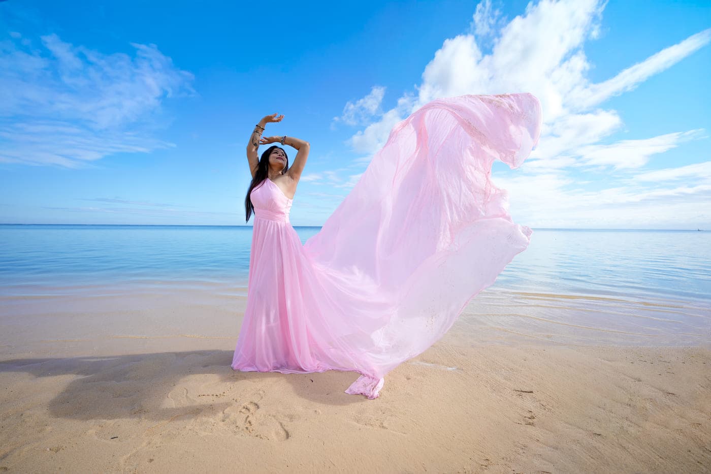 Bain Boeuf Girl in Pink Dress